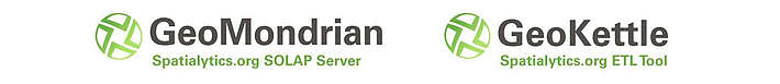 Logo GeoKettle et GeoMondrian Logo GeoKettle et GeoMondrian