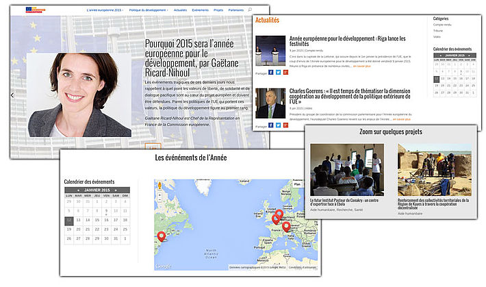 Interface du site http://www.developpement2015.fr